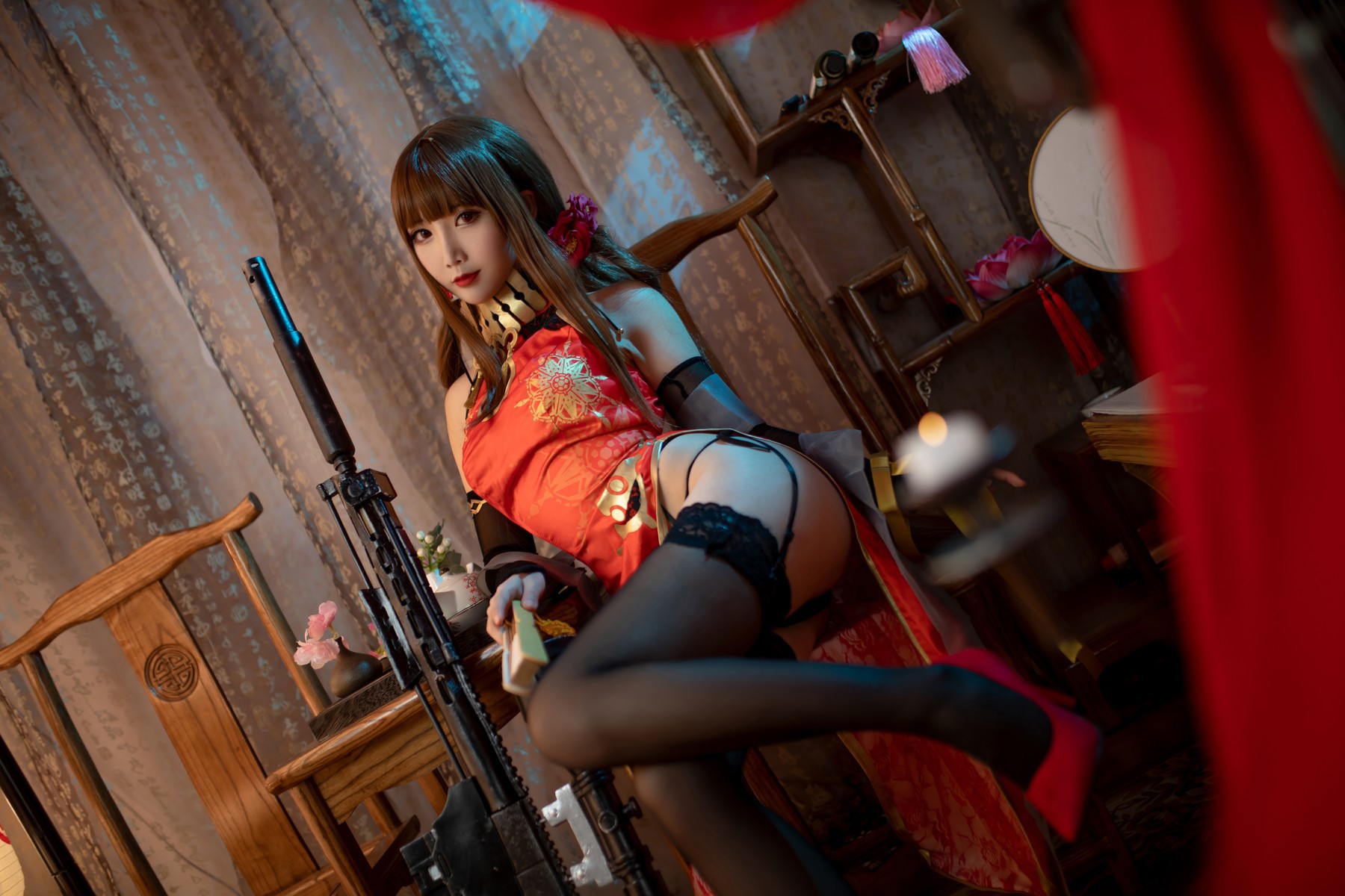 Cosplay面饼仙儿DSR50红牡丹今日更新