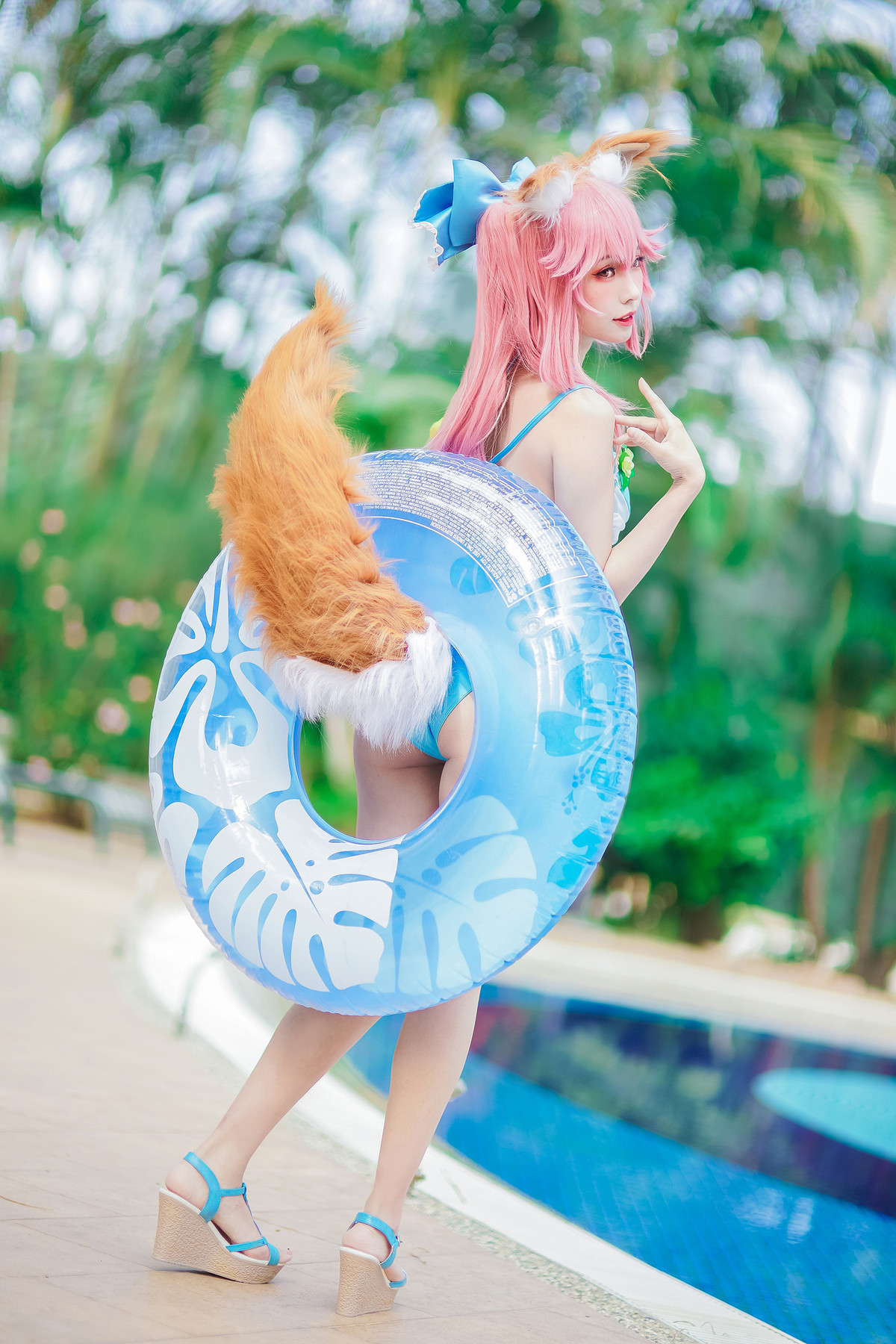 CosplayElyEE子玉藻前泳池写真集