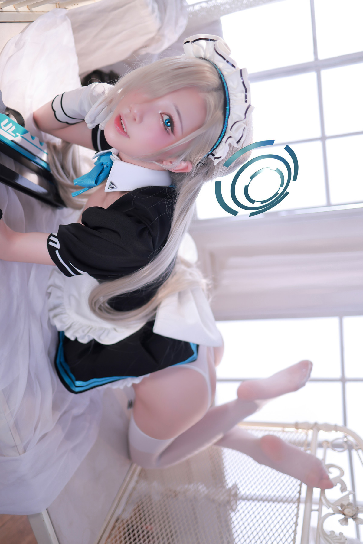 Cosplay水淼Aqua碧蓝档案一之濑明日奈女仆BSet04热门合集
