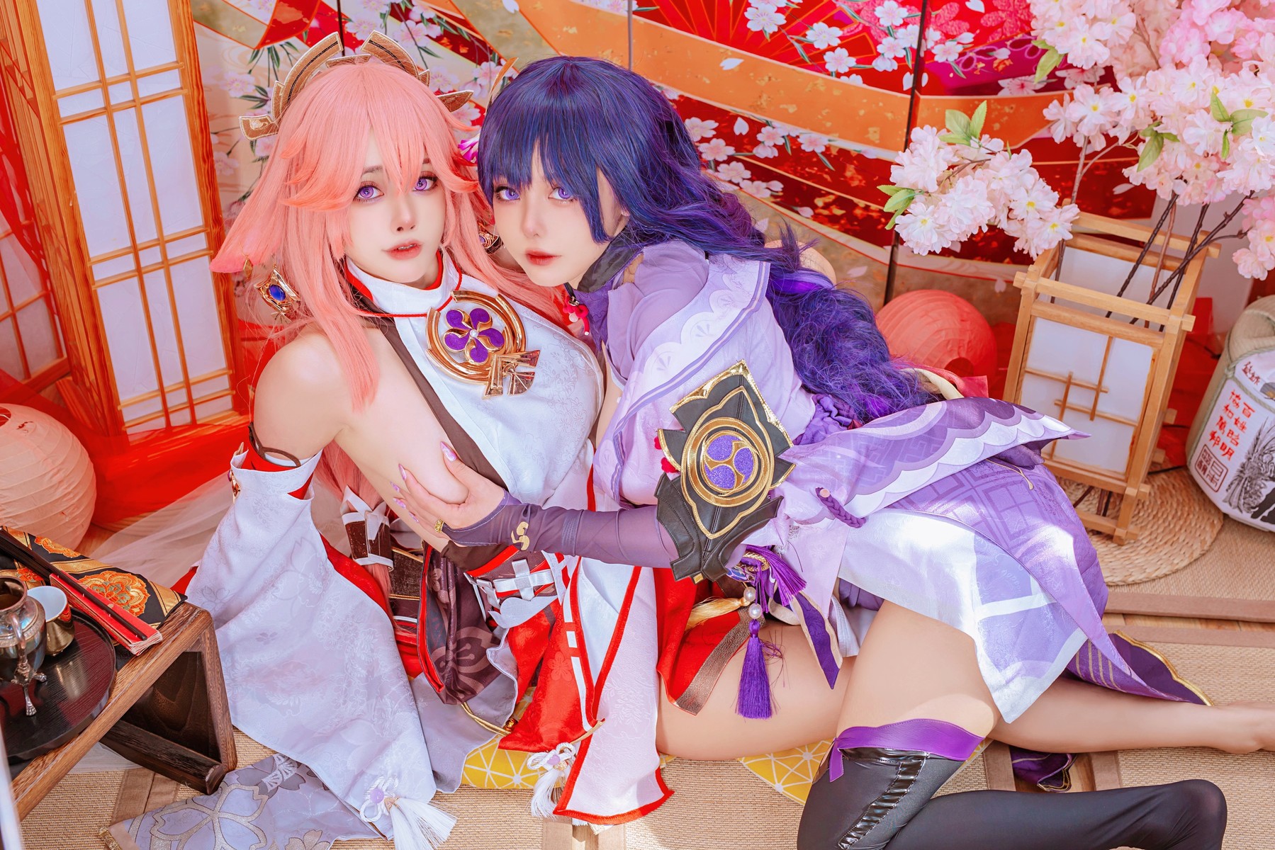 Cosplay日本性感萝莉Byoru八重神子雷電将軍Set01在线预览
