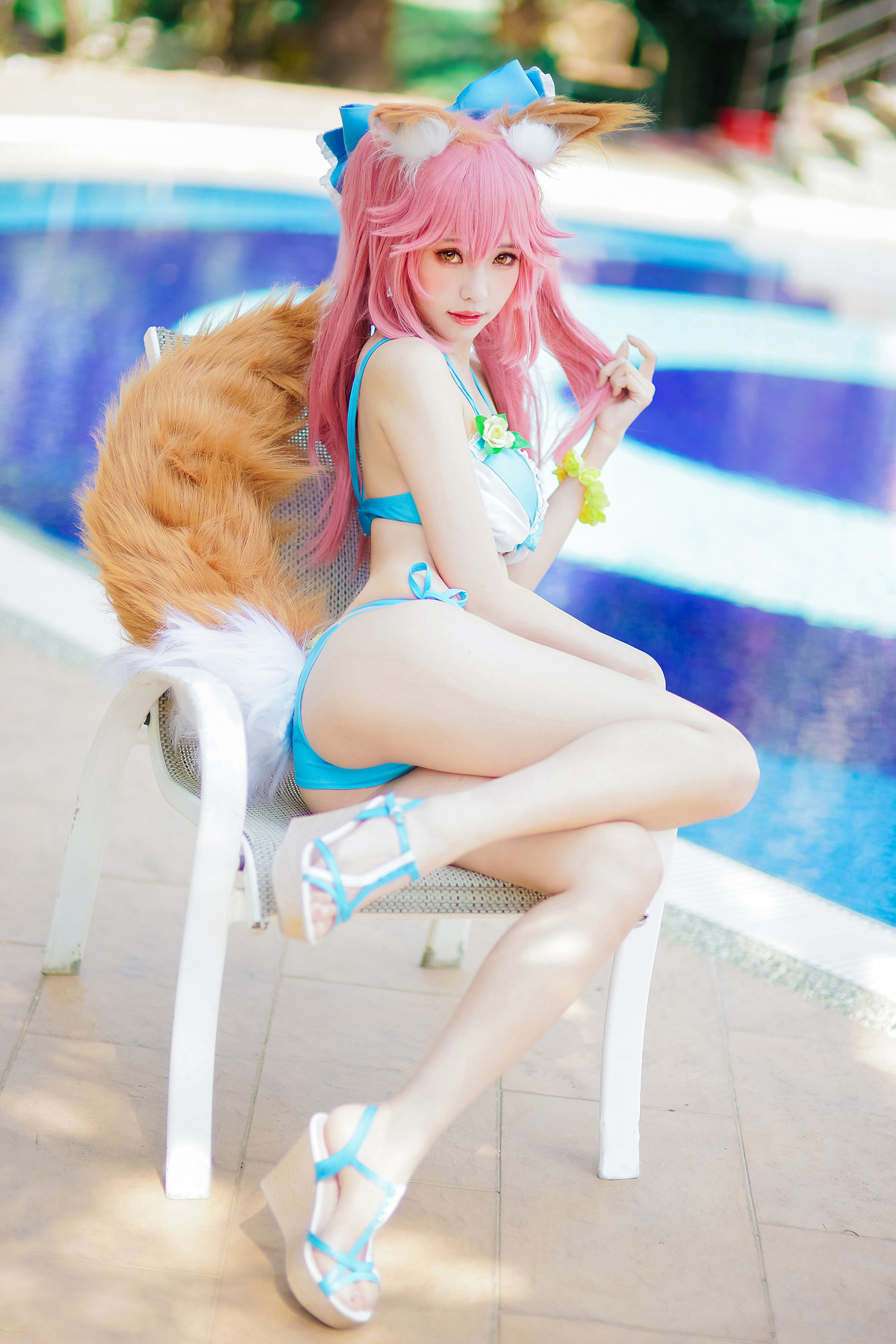 CosplayElyEE子玉藻前泳池写真集