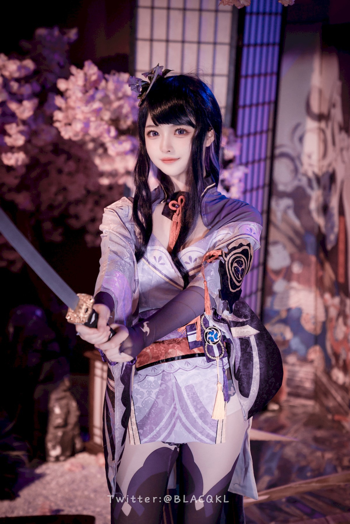 Cosplay白莉愛吃巧克力雷電將軍原版写真