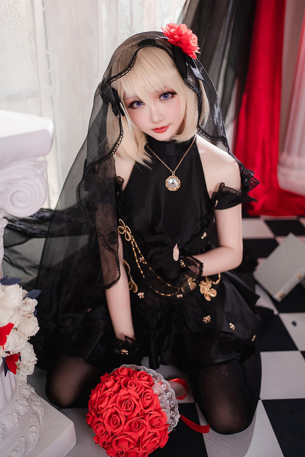 Cosplay星之迟迟HoshililyZ23婚纱4K图集