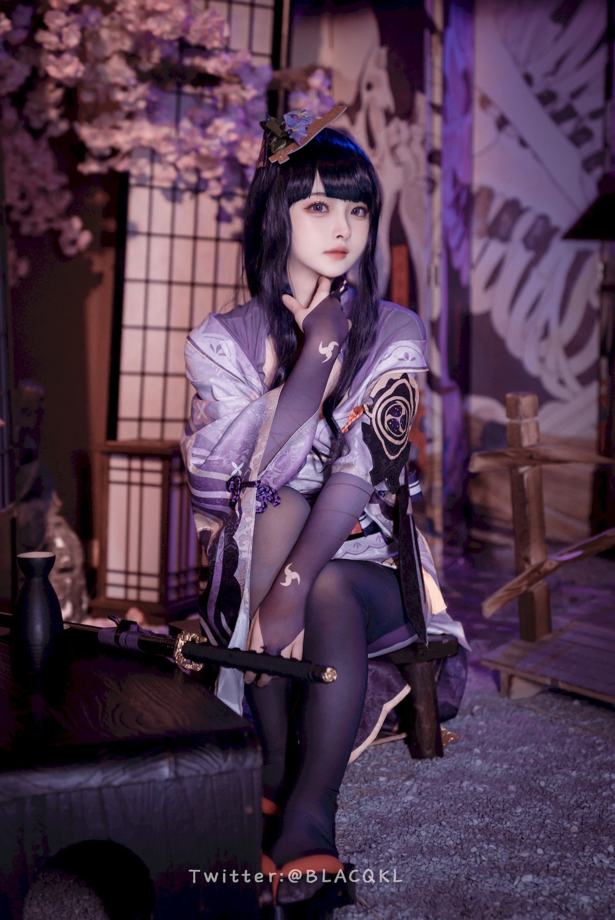 Cosplay白莉愛吃巧克力雷電將軍原版写真