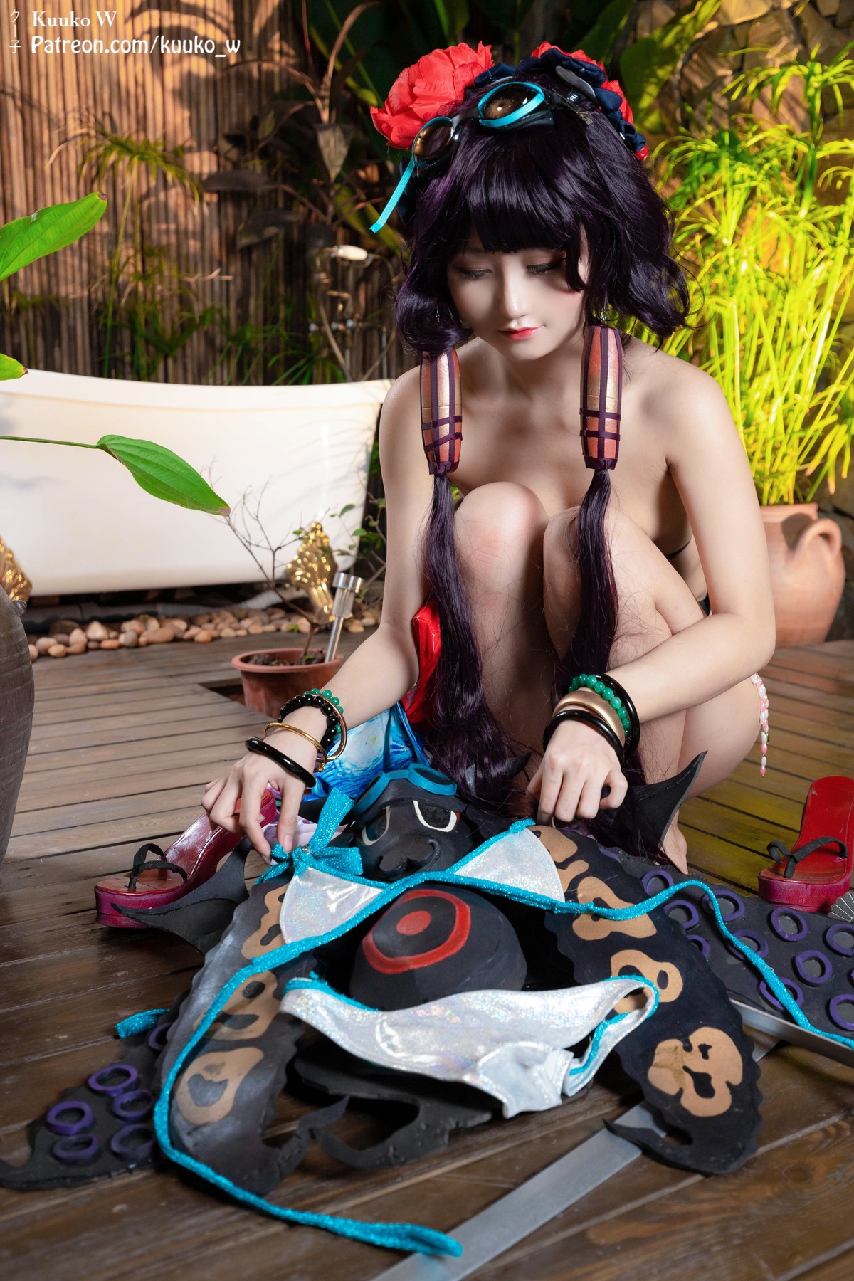 CosplayKuukoWクー子HoukusaiSaber网红写真