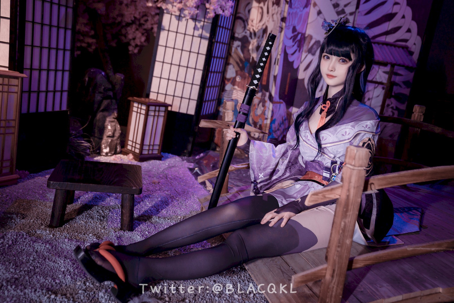 Cosplay白莉愛吃巧克力雷電將軍原版写真