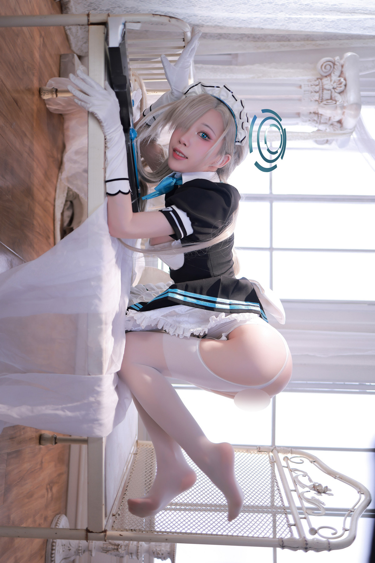 Cosplay水淼Aqua碧蓝档案一之濑明日奈女仆BSet04热门合集