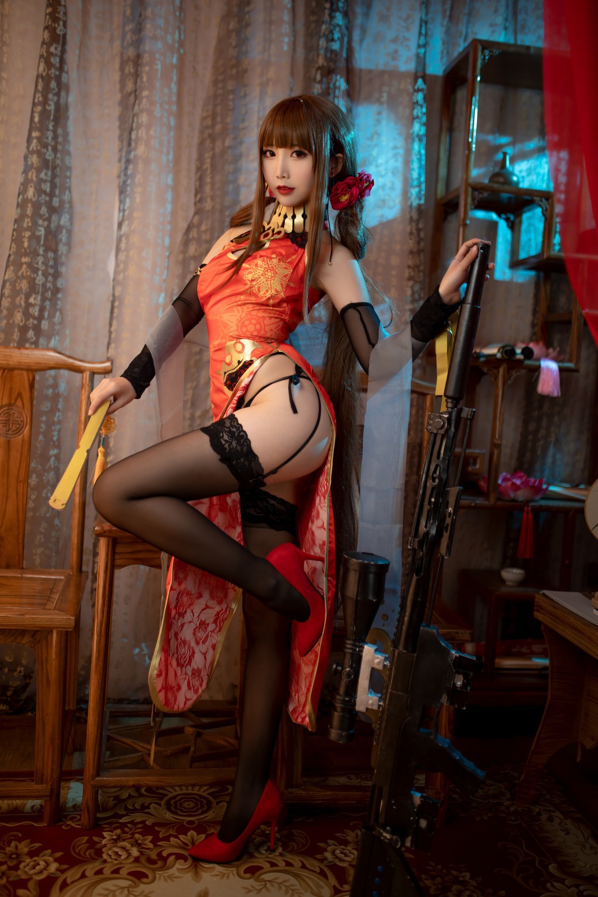 Cosplay面饼仙儿DSR50红牡丹今日更新
