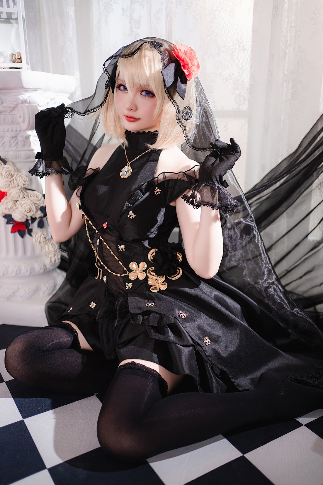 Cosplay星之迟迟HoshililyZ23婚纱4K图集