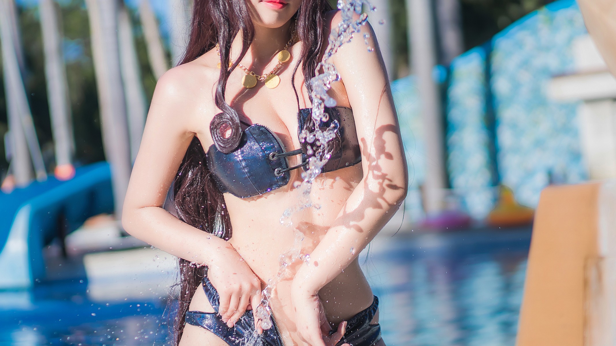 Cosplay墨玉紫式部泳装人气写真