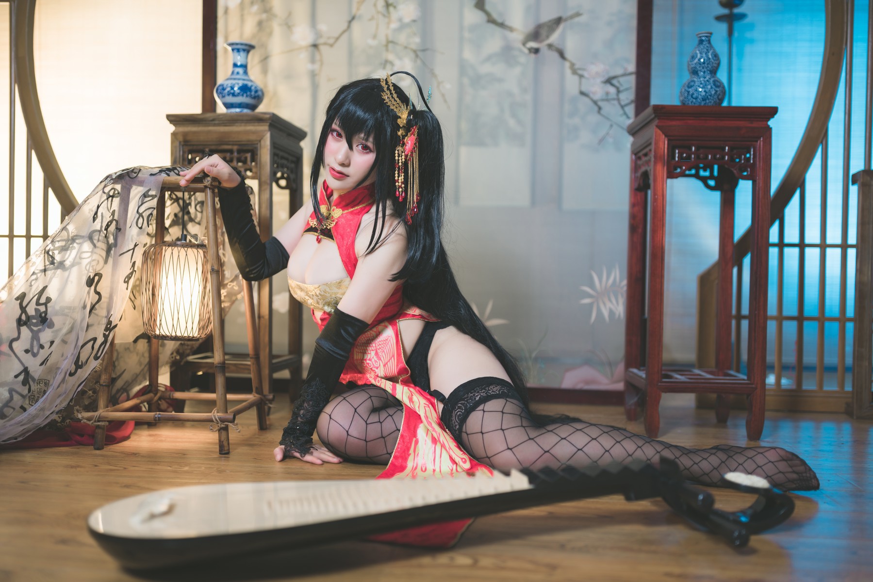 Cosplay柘烟Zuken大凤旗袍原版写真