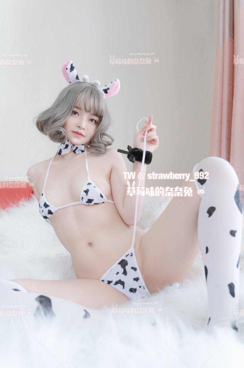 草莓味的奈奈兔居家系列奶牛56P3V2GIF完整合集