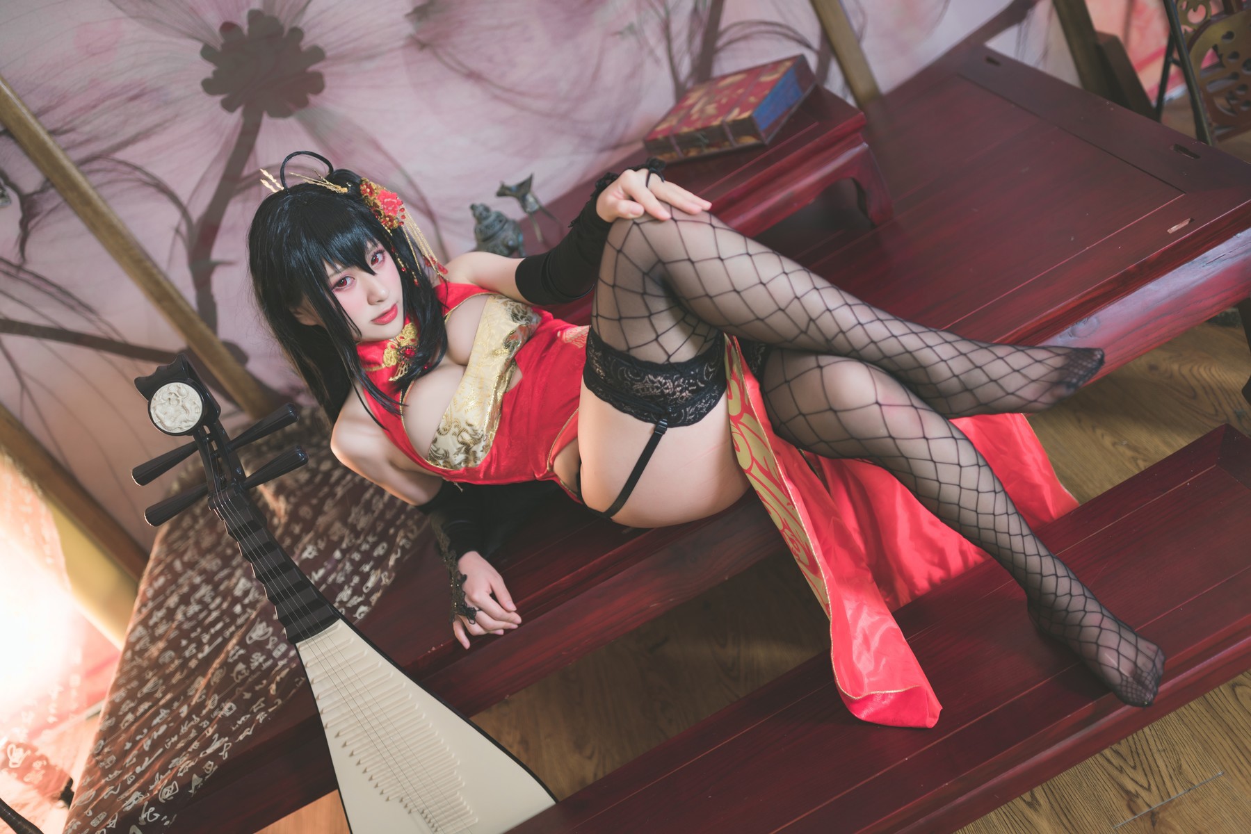 Cosplay柘烟Zuken大凤旗袍原版写真