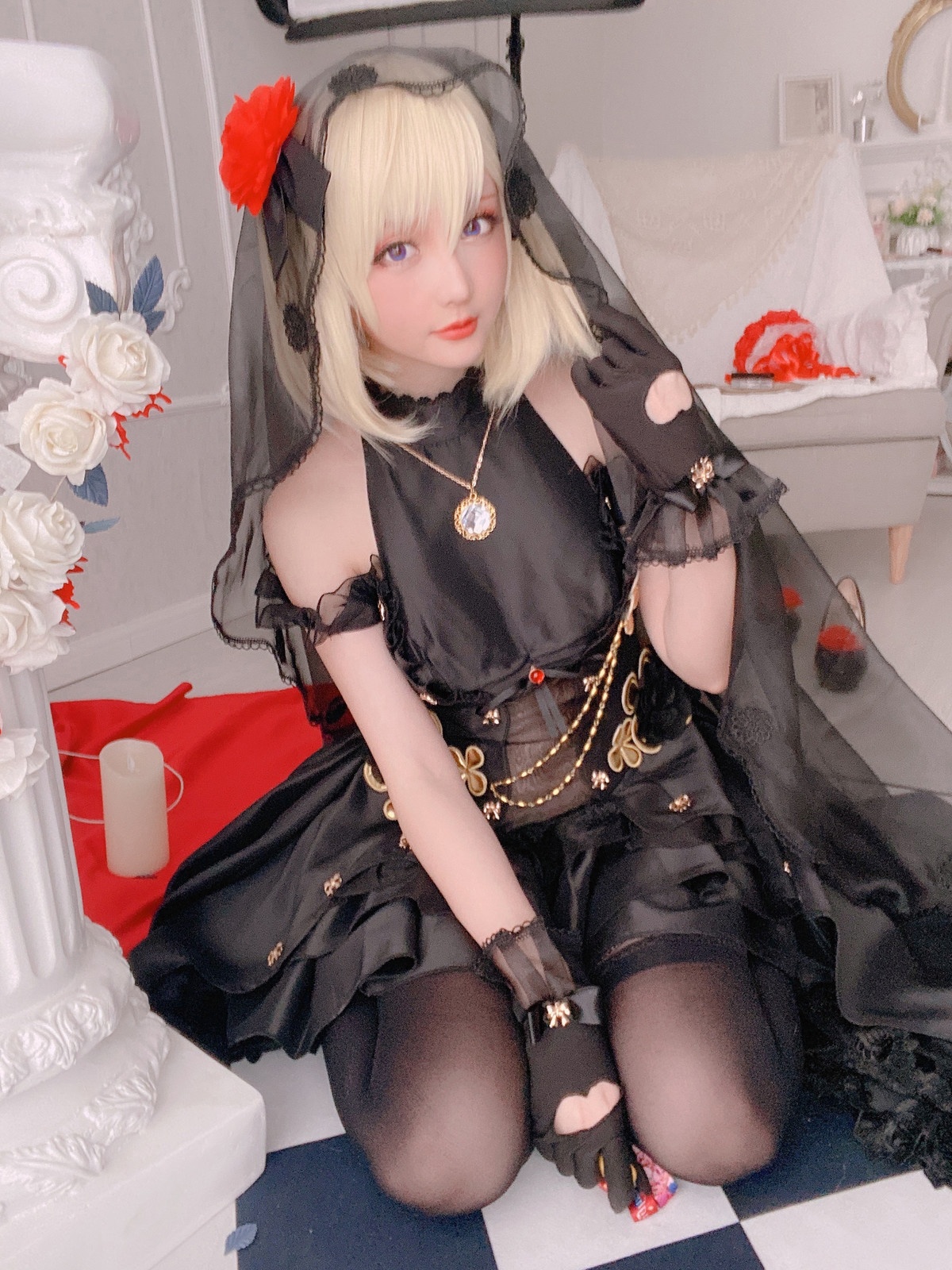 Cosplay星之迟迟HoshililyZ23婚纱4K图集