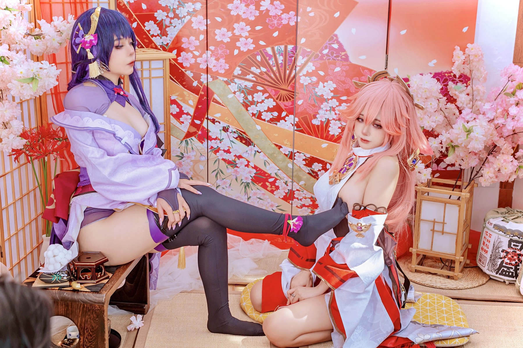 Cosplay日本性感萝莉Byoru八重神子雷電将軍Set01在线预览