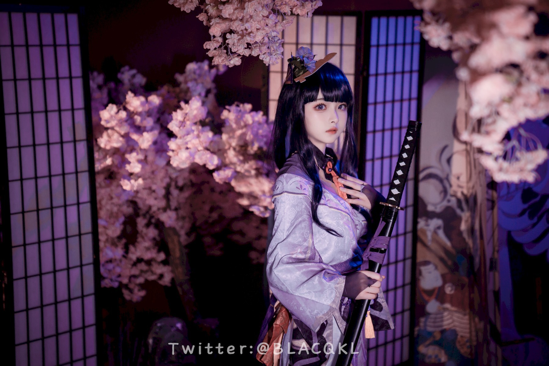 Cosplay白莉愛吃巧克力雷電將軍原版写真