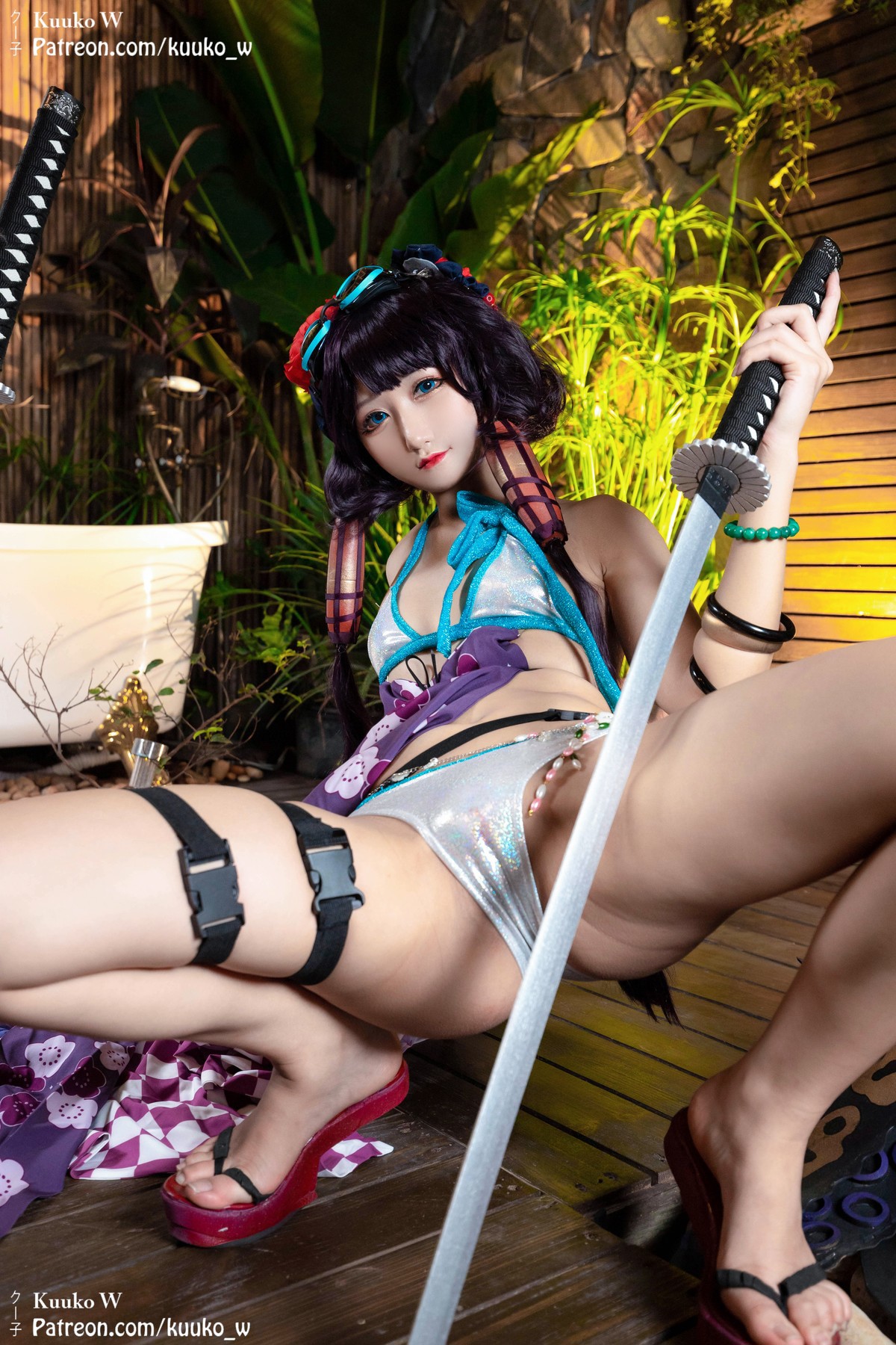 CosplayKuukoWクー子HoukusaiSaber网红写真