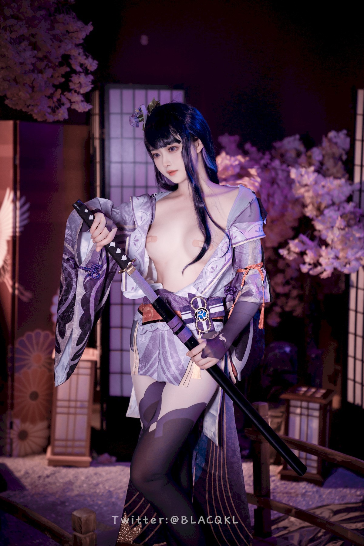Cosplay白莉愛吃巧克力雷電將軍原版写真