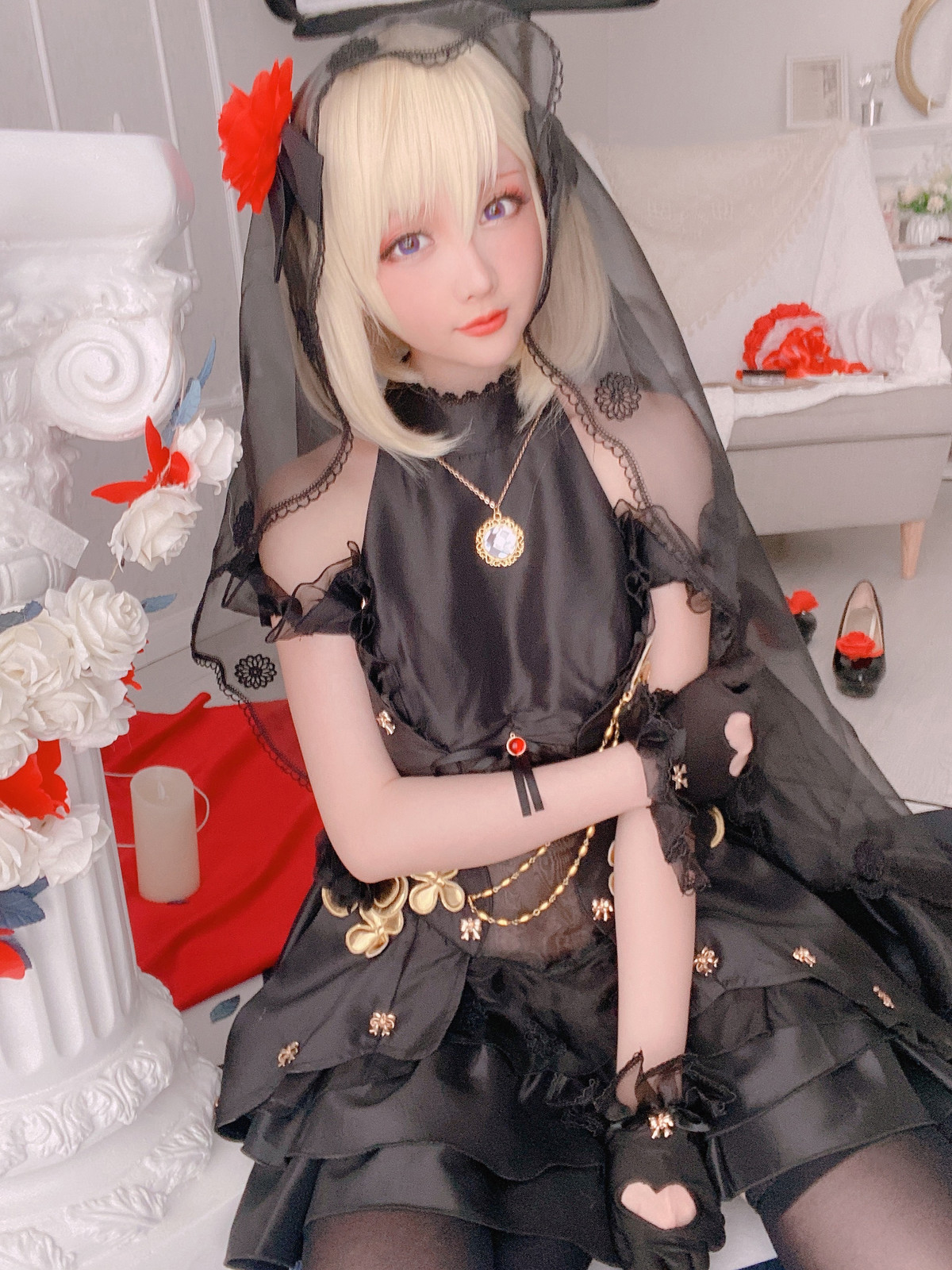 Cosplay星之迟迟HoshililyZ23婚纱4K图集