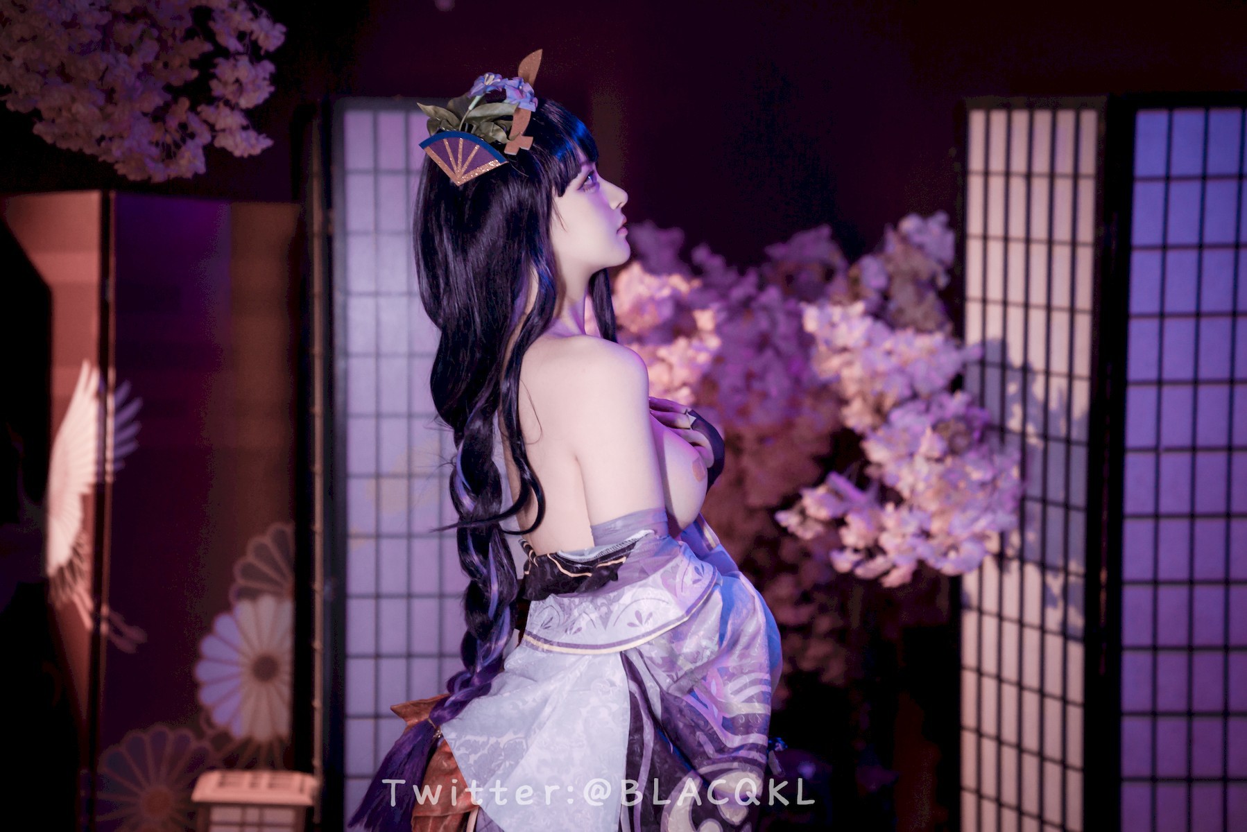 Cosplay白莉愛吃巧克力雷電將軍原版写真