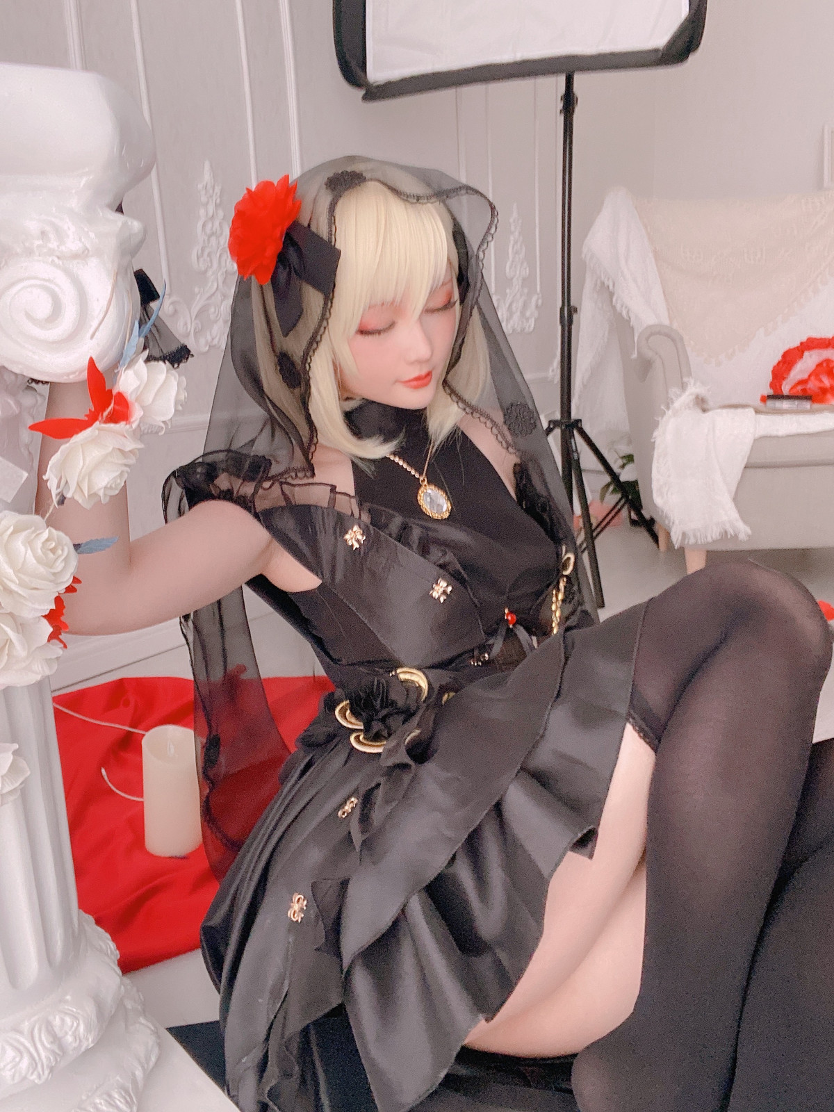Cosplay星之迟迟HoshililyZ23婚纱4K图集