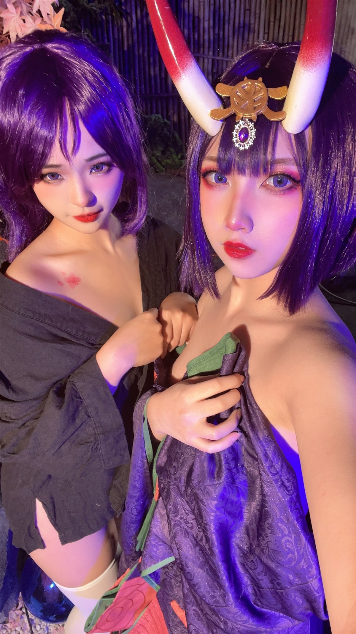 Cosplay小和甜酒阿呀温泉酒吞奶光双人Set03原版写真