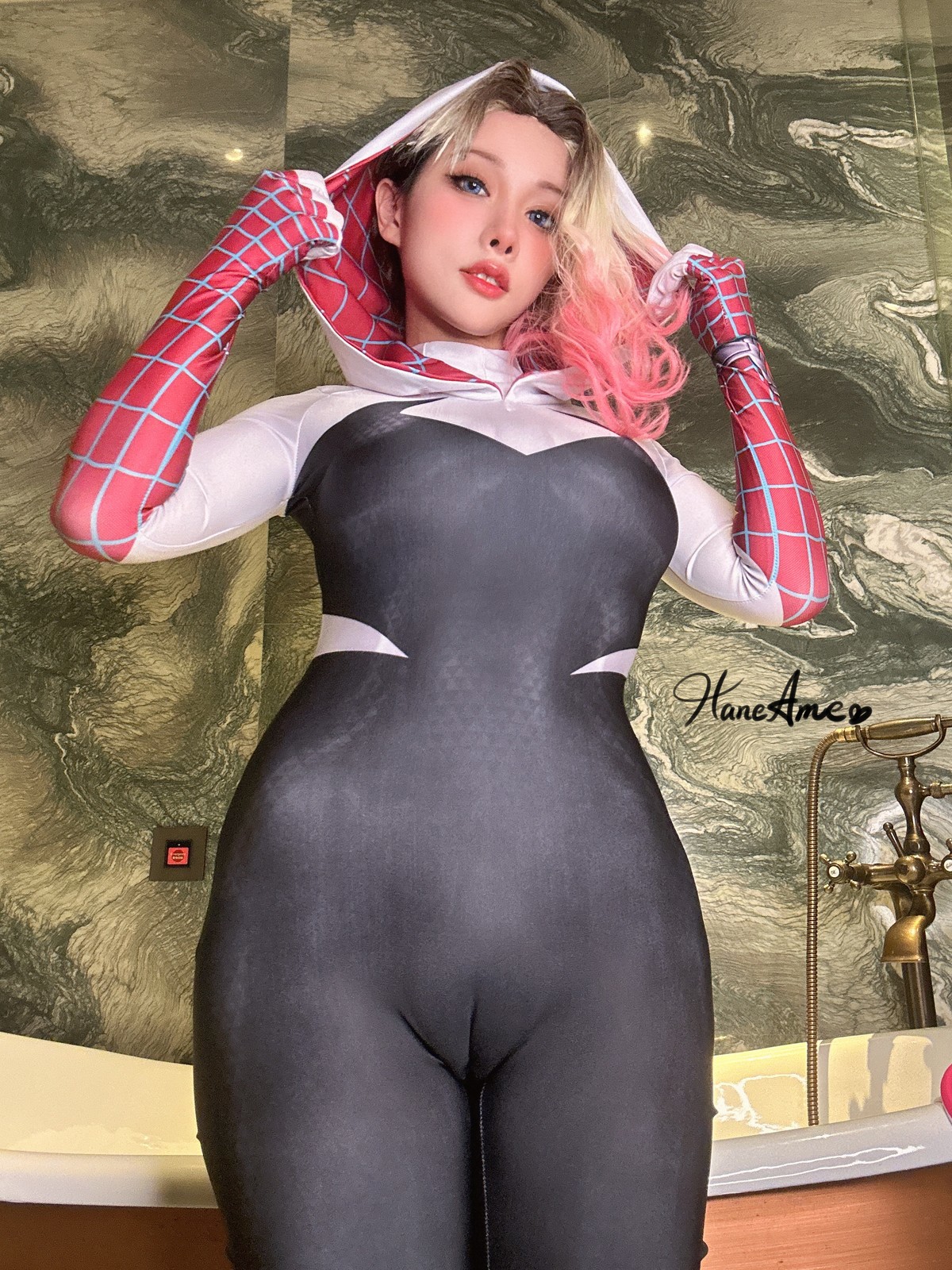 Cosplay雨波HaneAmeGwenSpiderMan高清全套