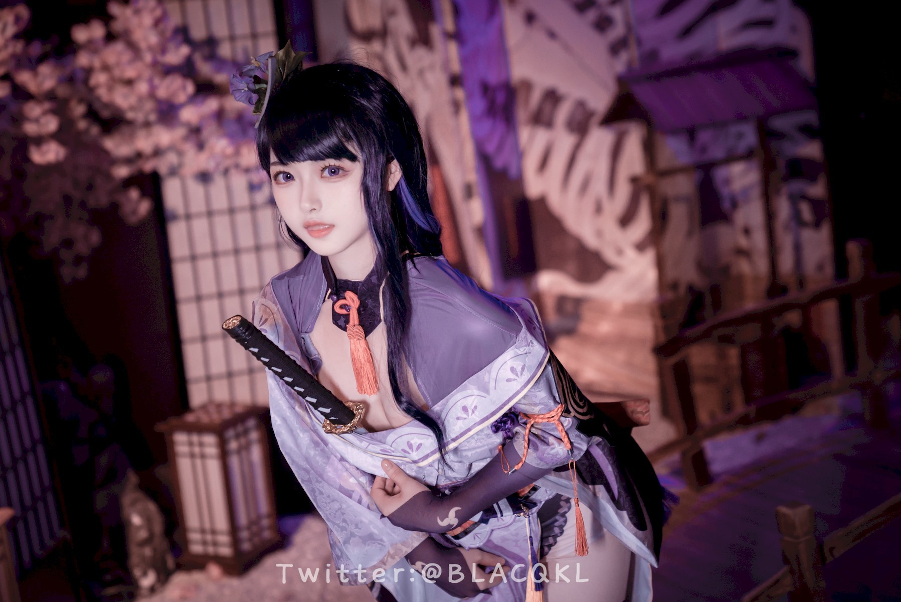 Cosplay白莉愛吃巧克力雷電將軍原版写真