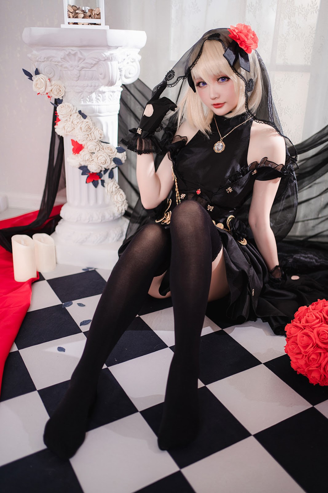 Cosplay星之迟迟HoshililyZ23婚纱4K图集