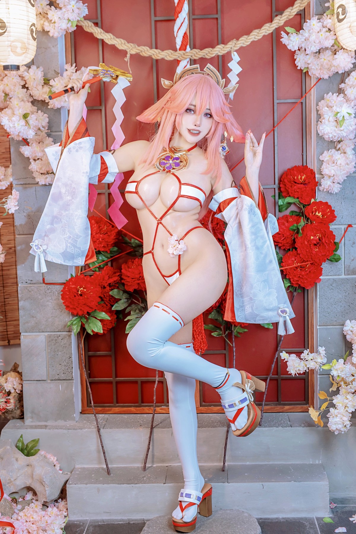 Cosplay日本性感萝莉Byoru八重神子雷電将軍Set01在线预览