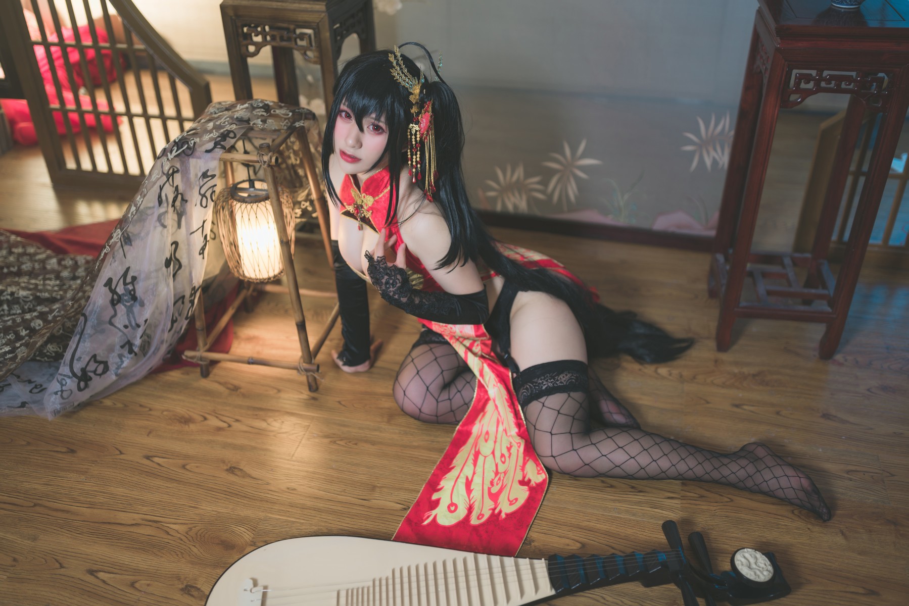 Cosplay柘烟Zuken大凤旗袍原版写真