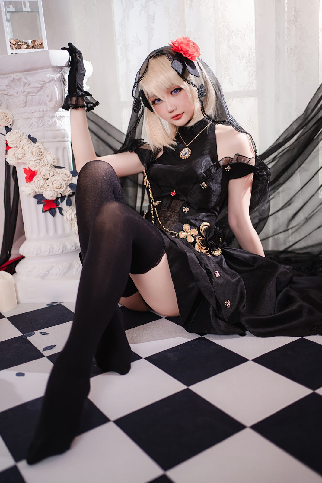 Cosplay星之迟迟HoshililyZ23婚纱4K图集