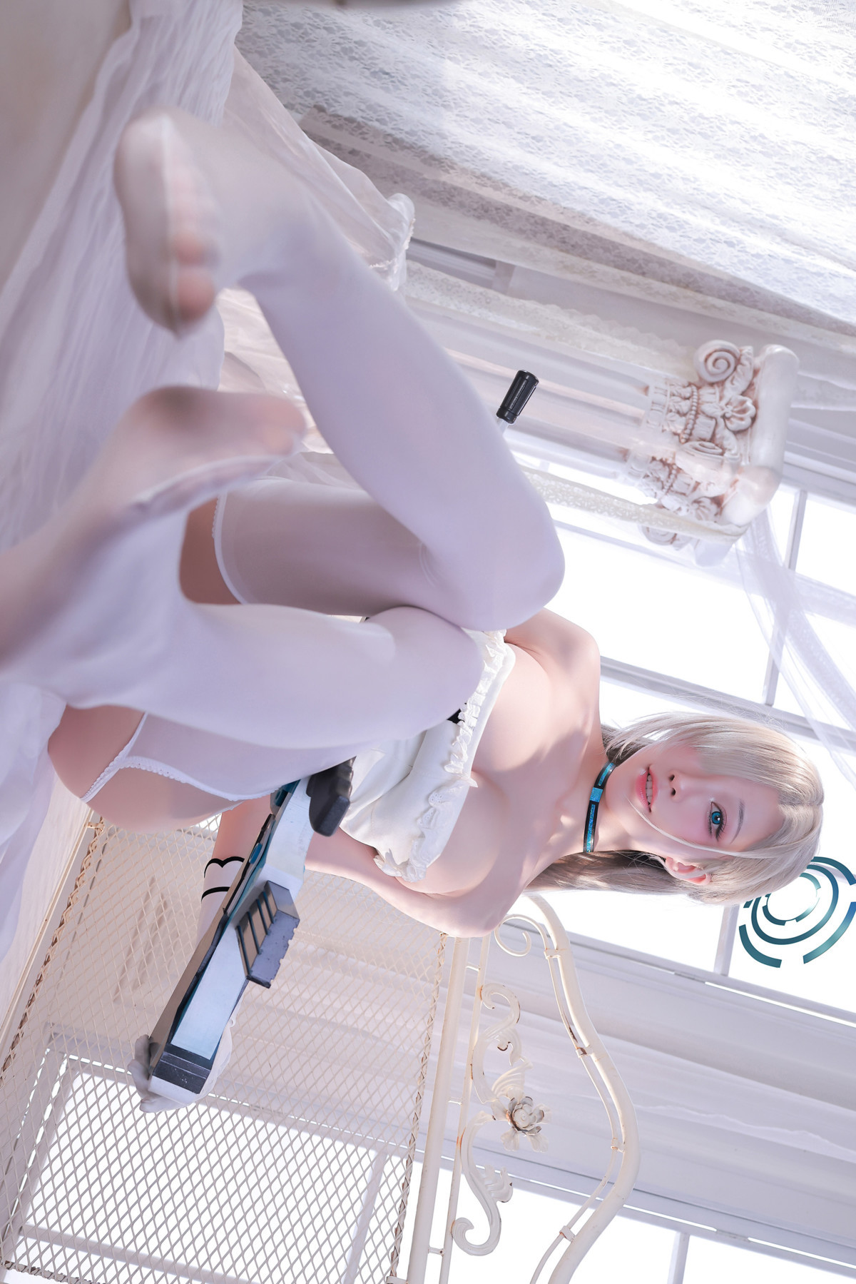 Cosplay水淼Aqua碧蓝档案一之濑明日奈女仆BSet04热门合集