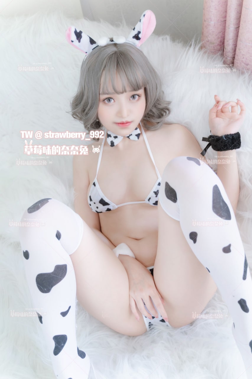 草莓味的奈奈兔居家系列奶牛56P3V2GIF完整合集