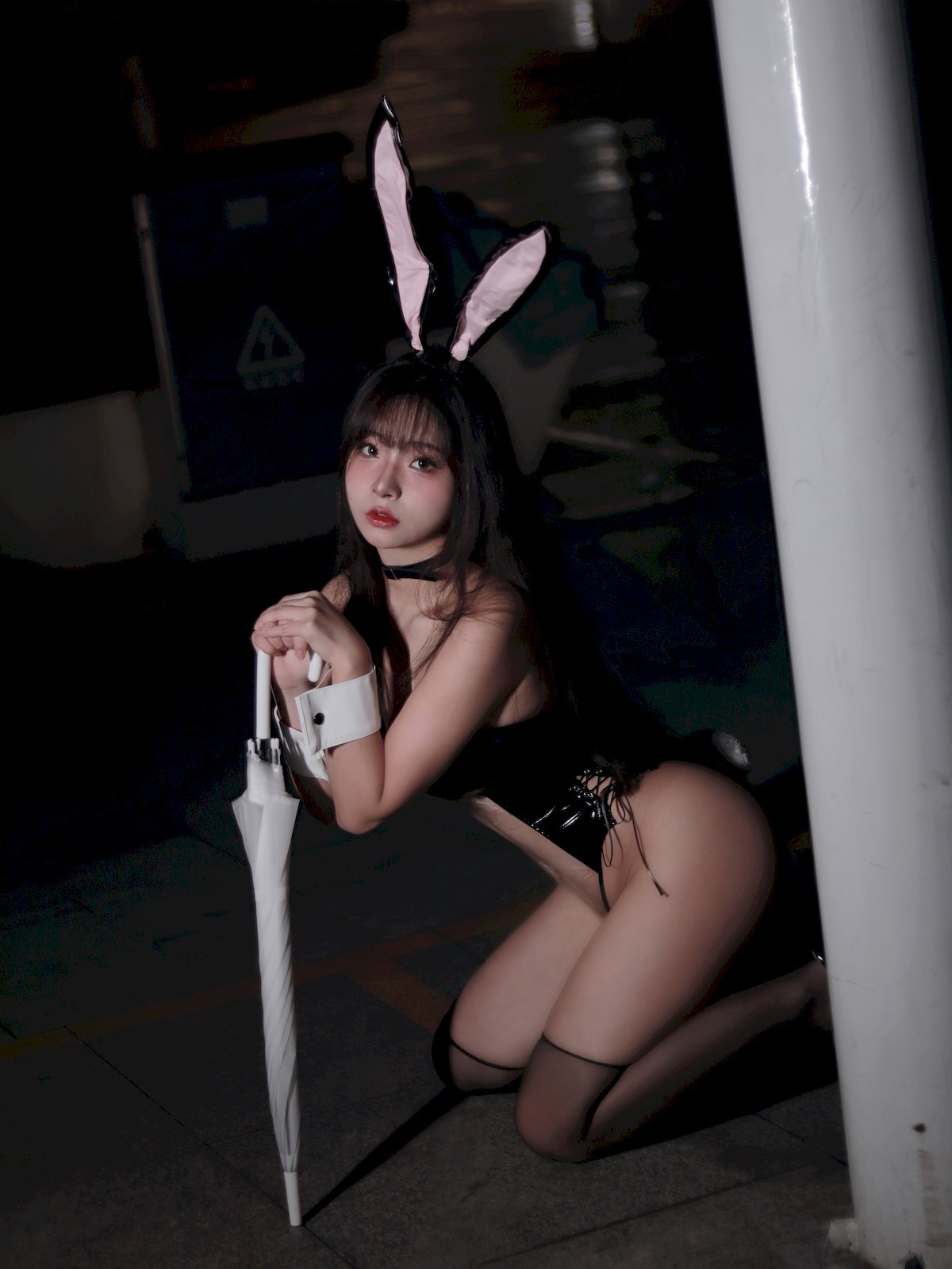CosplayYuuhui玉汇雨中透明兔女郎稀有资源
