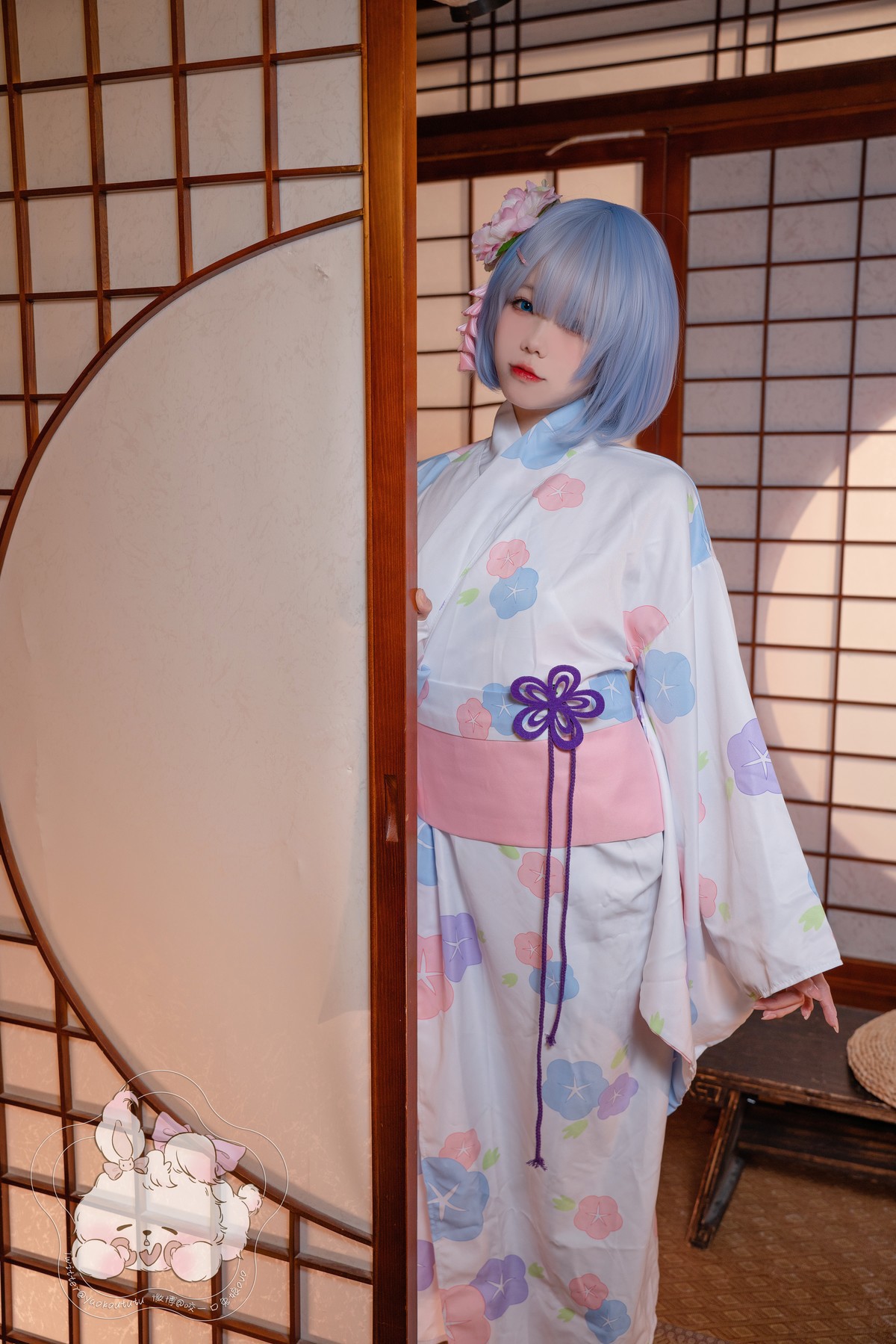 Cosplay黏黏团子兔蕾姆夏日祭高清无水印