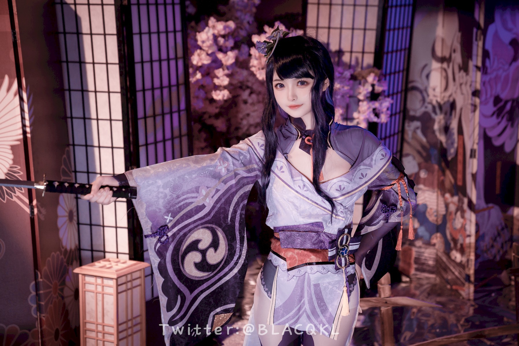 Cosplay白莉愛吃巧克力雷電將軍原版写真