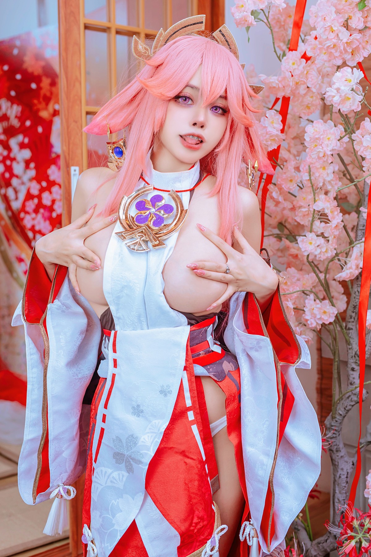 Cosplay日本性感萝莉Byoru八重神子雷電将軍Set01在线预览