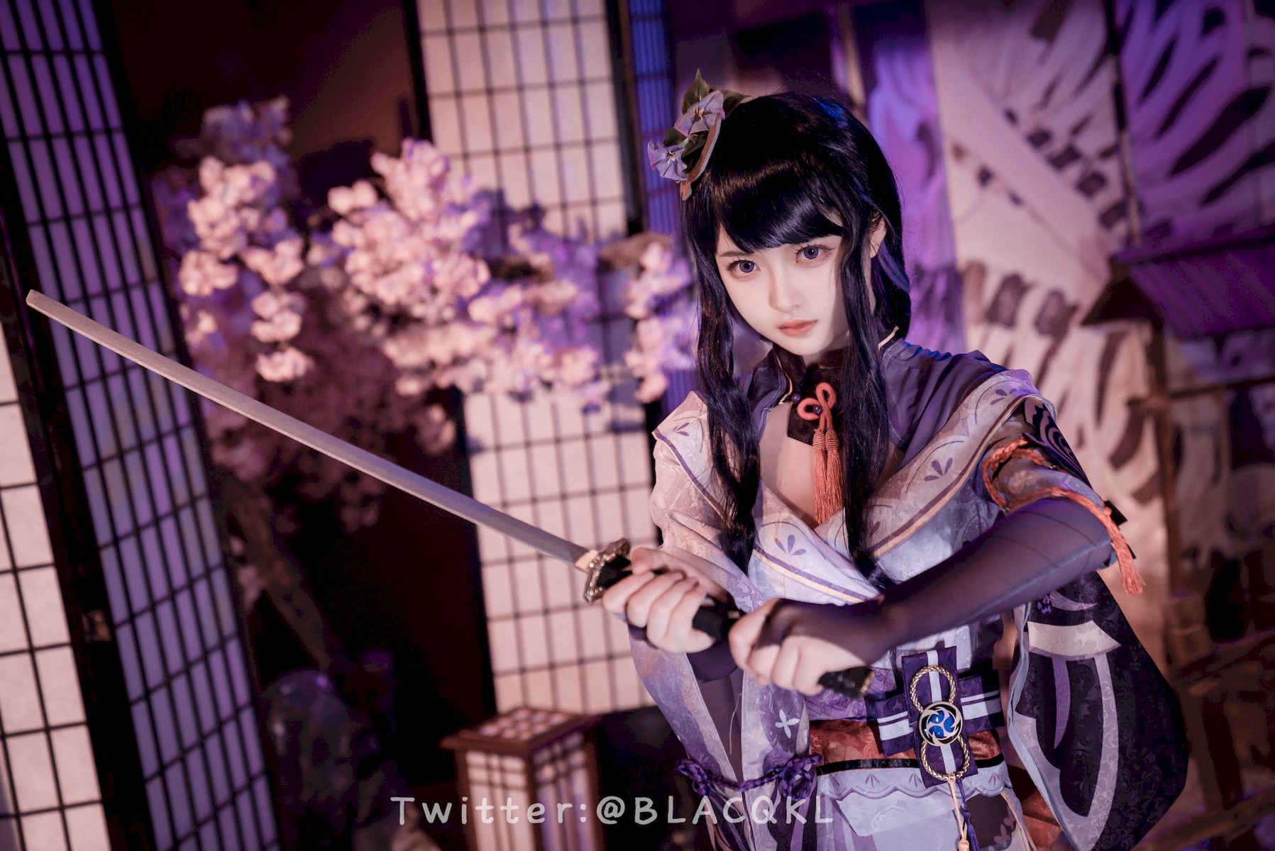 Cosplay白莉愛吃巧克力雷電將軍原版写真